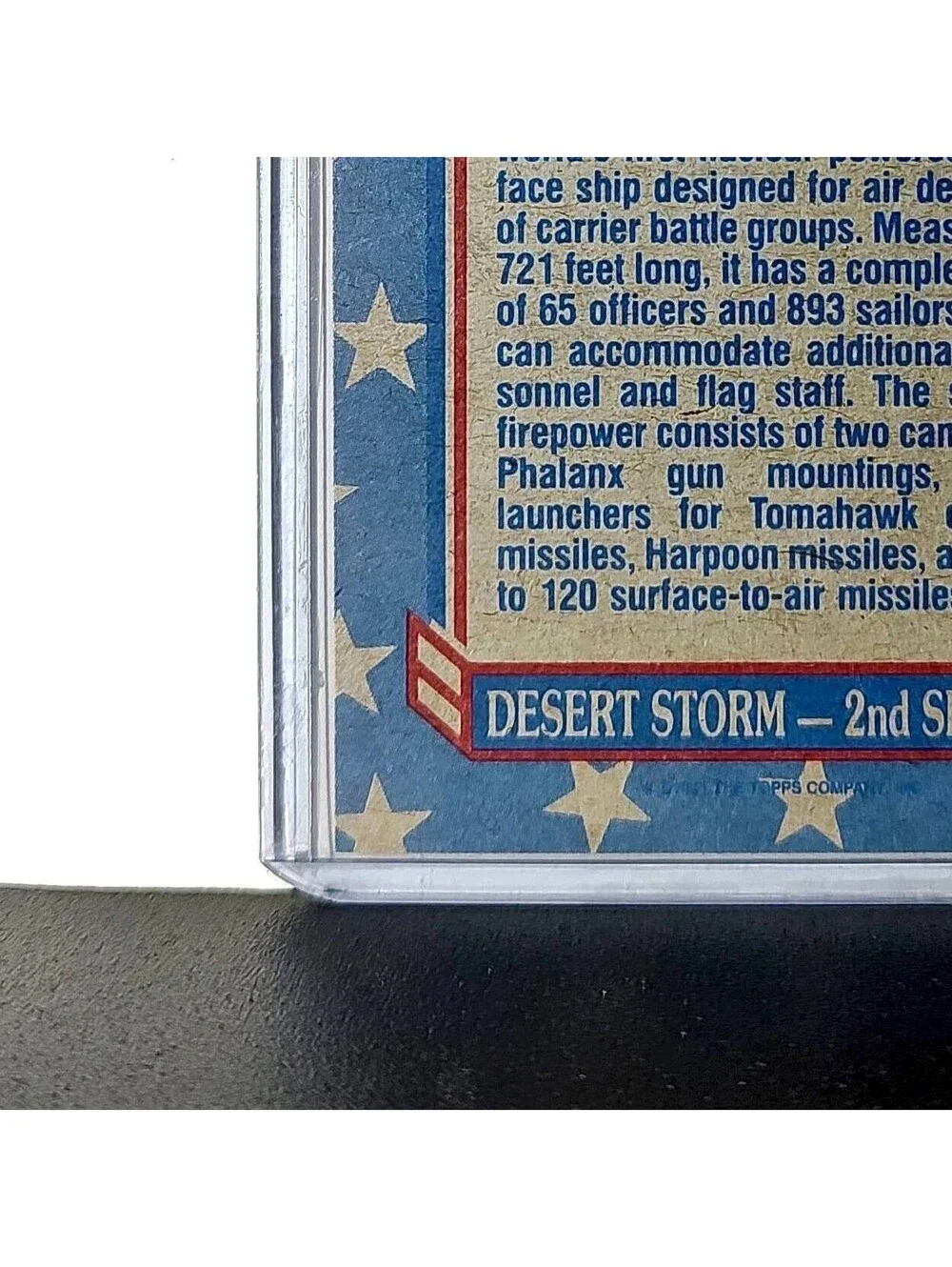 USS Long Beach 1991 Topps Desert Storm #121 Card
